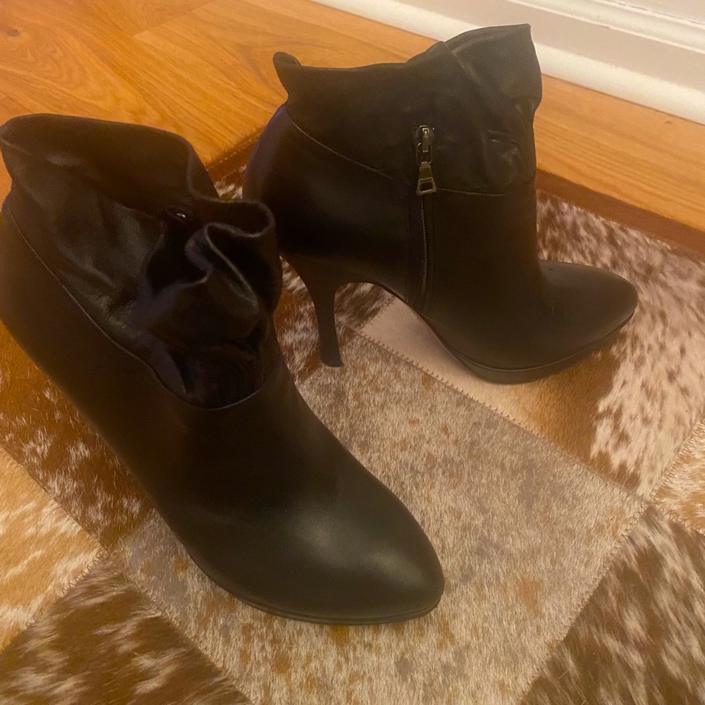 Prada platform ankle boots.